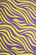 Tecido Viscose Estampa Doncella Zebra Amarelo Limão e Violeta