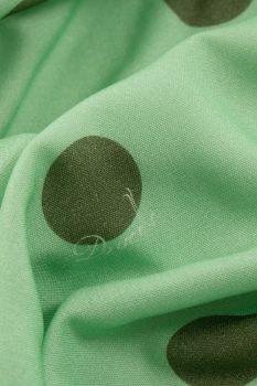 Tecido Viscose Estampa Doncella Neo Mint Poá Verde Escuro